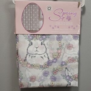 Spring St. Designs NWT Floral Bunny Multicolor Shower Curtain/Liner